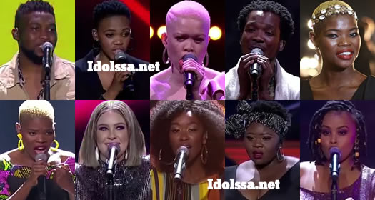 Idols SA 2019 Top 10 Contestants Viggy, Virginia, Nolo, Dinky, Micayla, Sneziey, Luyolo, Nqobile, Mmangaliso, Innocentia