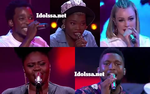 Idols SA 2019 Top 5 Contestants Viggy, Nolo, Micayla, Luyolo, Sneziey
