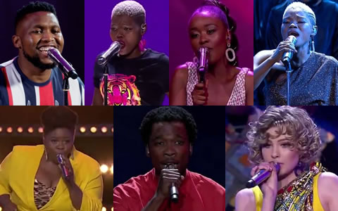 Idols SA 2019 Top 7 Contestants, Nolo, Viggy, Mmangaliso, Virginia, Sneziey, Luyolo, Micayla