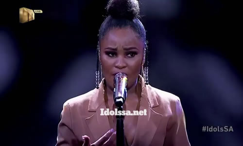 Zama Khumalo performing ‘Everything I Wanted’ by Billie Eilish on Idols SA 2020