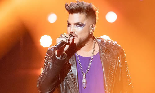 Adam Lambert on the Australian Idol live stage performing his new single, “Holding Out for a Hero”