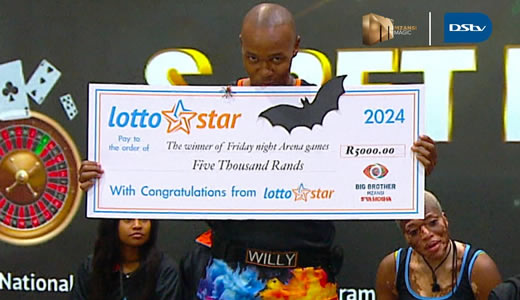 Willy wins Big Brother Mzansi Season 4 week 7 Friday Night Arena Games on Day 47 on March 8, 2024